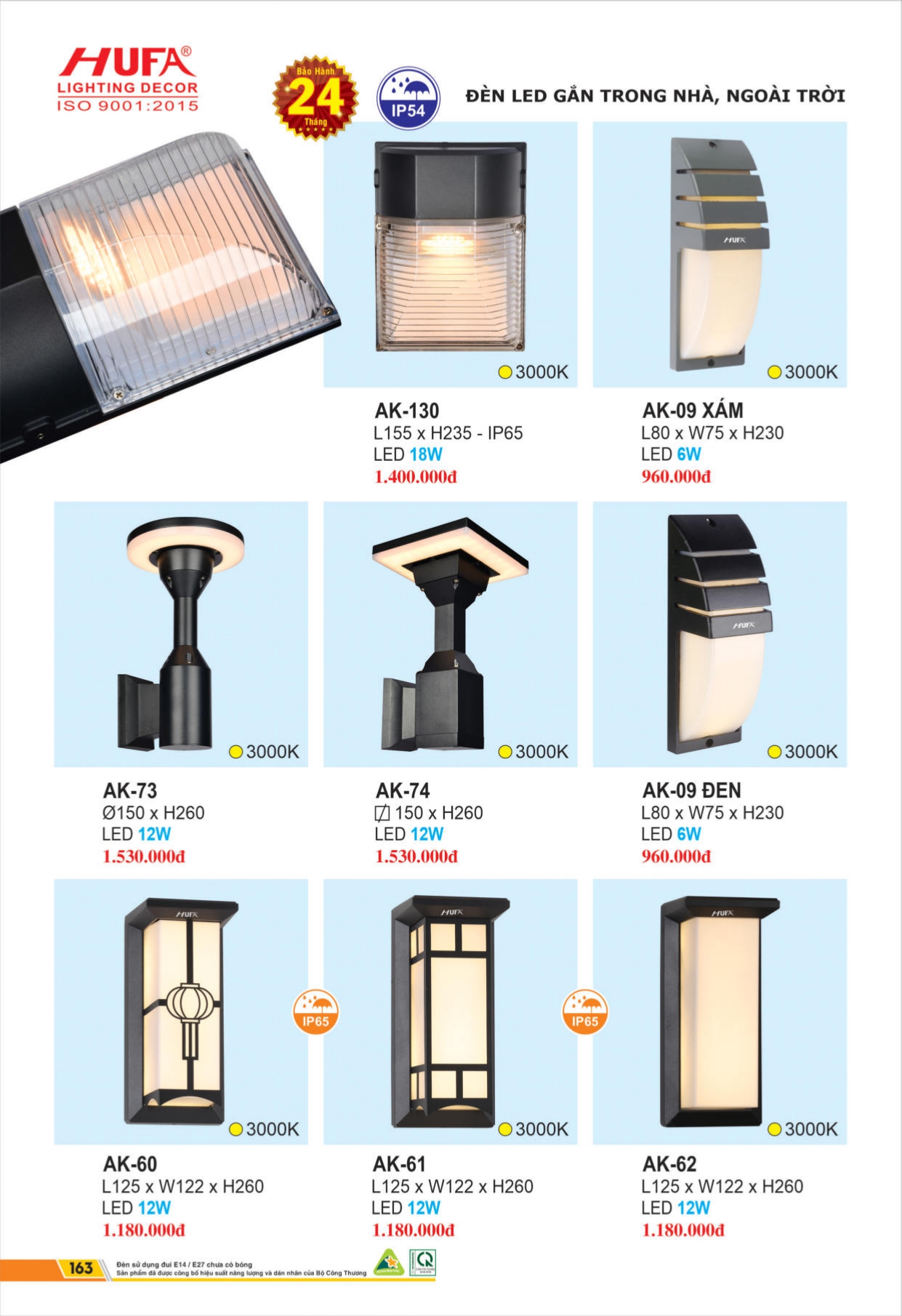 Bảng giá đèn LED HUFA 2026